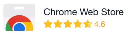 Five star rating on Chrome Store