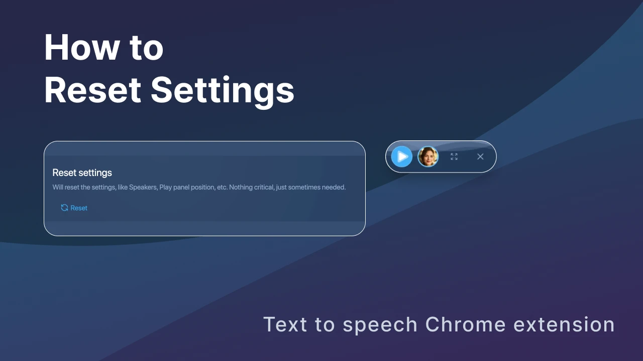 How to Reset Settings in Readvox