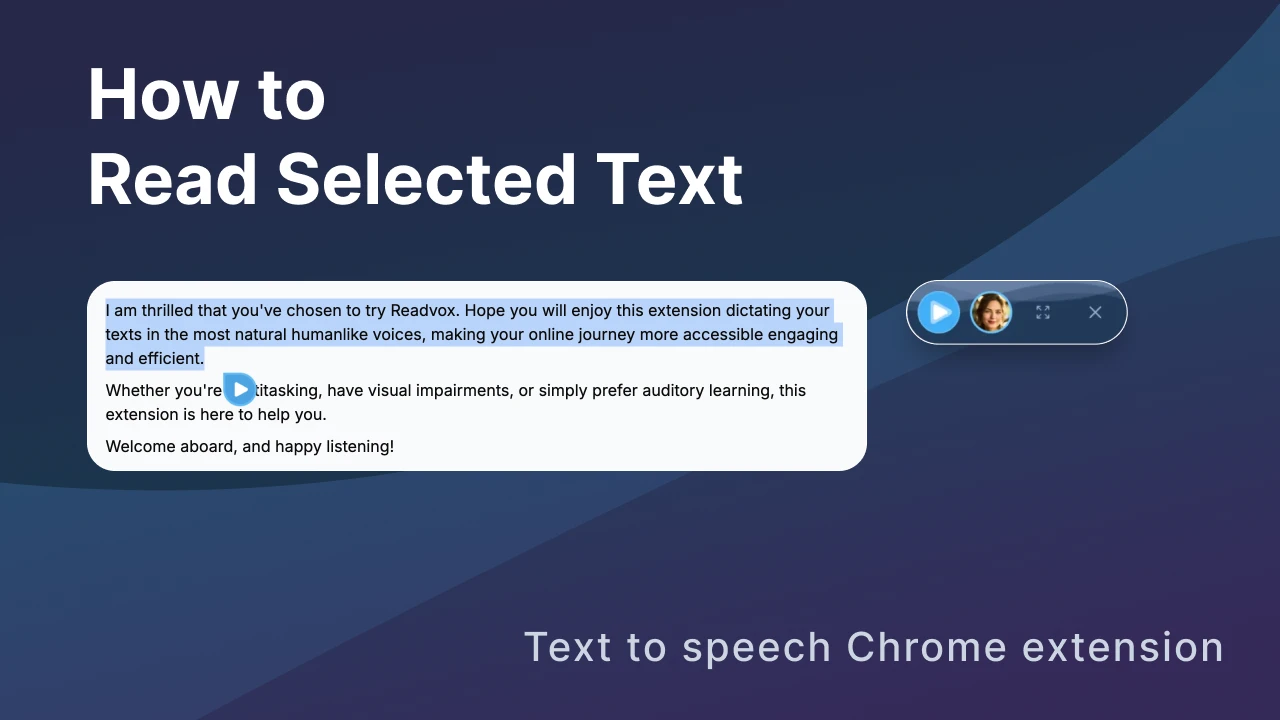 How to Read Selected Text in Readvox